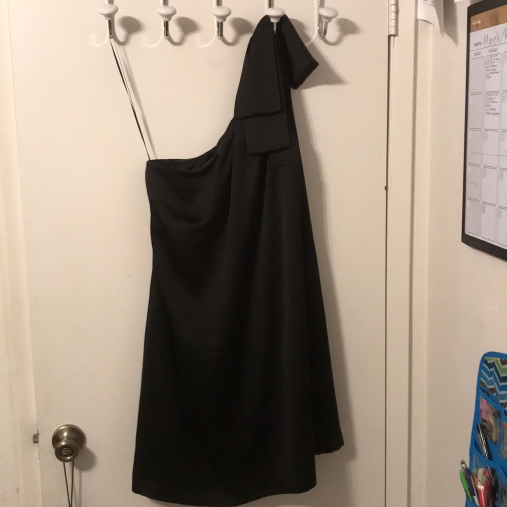 A black short cocktail dress
